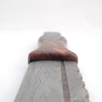 Bog Oak and Desert Ironwood Burr Damascus Steel Sgian Dubh- sharpened, Scottish gift, Scottish, wedding gift, groom gift, mens gift