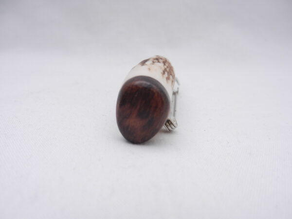 Scottish Stag Antler Kilt Pin: Surinese Snakewood, Highland Gift