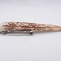 Scottish Stag Antler Kilt Pin: Surinese Snakewood, Highland Gift