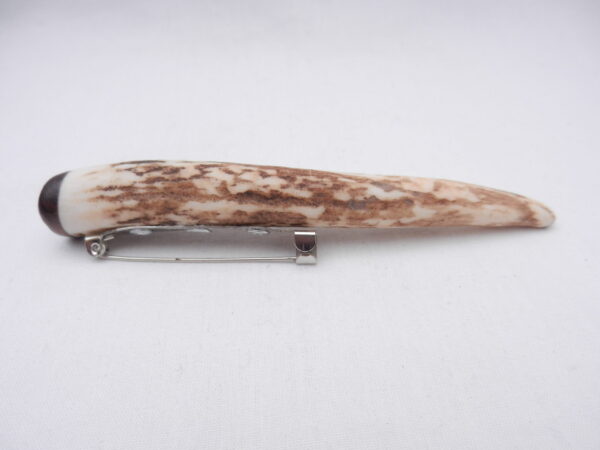 Scottish Stag Antler Kilt Pin: Surinese Snakewood, Highland Gift
