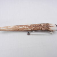 Scottish Stag Antler Kilt Pin: Surinese Snakewood, Highland Gift