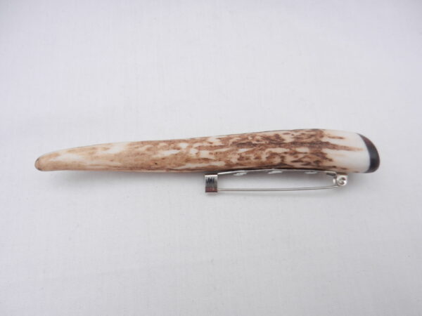 Scottish Stag Antler Kilt Pin: Surinese Snakewood, Highland Gift