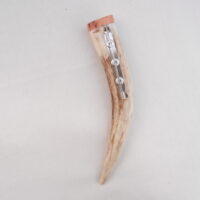 Scottish Red Deer Antler Kilt Pin: Burr Wych Elm Sapwood