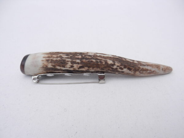 Scottish Red Deer Antler Kilt Pin with Surinese Snakewood