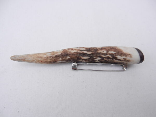 Scottish Red Deer Antler Kilt Pin with Surinese Snakewood