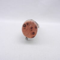 Red Deer Antler Kilt Pin: Scottish Burr Elm sapwood Gift