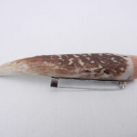 Red Deer Antler Kilt Pin: Scottish Burr Elm sapwood Gift