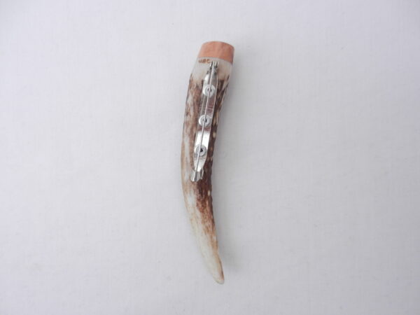 Red Deer Antler Kilt Pin: Scottish Burr Elm sapwood Gift