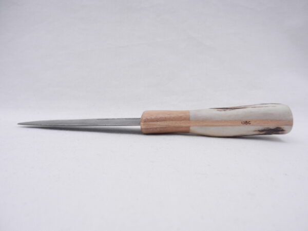 Natural Red Deer Antler and Walnut Damascus Sgian Dubh