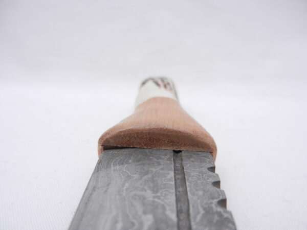 Natural Red Deer Antler and Walnut Damascus Sgian Dubh