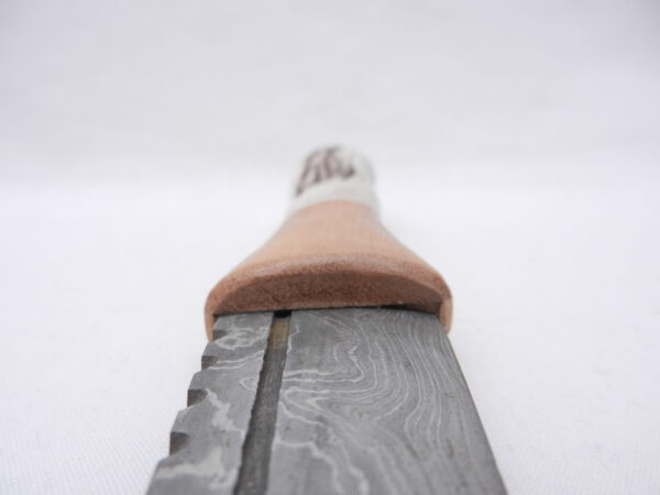 Natural Red Deer Antler and Walnut Damascus Sgian Dubh