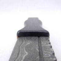 DSCN3942 Damascus Steel Sgian Dubh in African Blackwood and Burr Wych Elm sapwood, Scottish knife, kilt knife, Scottish gift