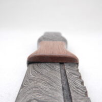 DSCN3977 Scottish Bog Oak and Walnut Damascus Sgian Dubh, Scottish knife, kilt knife, wedding gift
