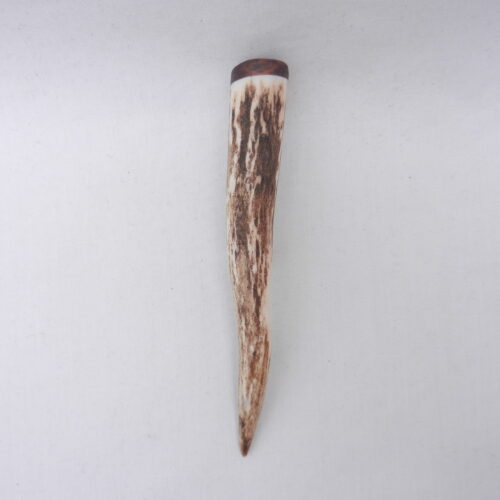 DSCN3983 Scottish Red Deer Antler Kilt Pin with Surinese Snakewood