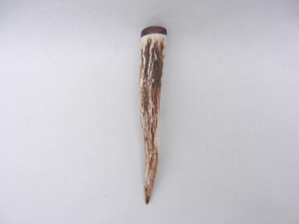 DSCN3983 Scottish Red Deer Antler Kilt Pin with Surinese Snakewood