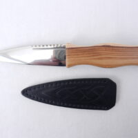 DSCN3996 Sgian Dubh in Scottish Laburnum with African Blackwood, Scottish knife, kilt knife