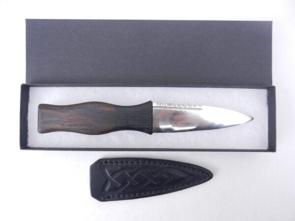 DSCN4002 Sgian Dubh in Wenge and Scottish Bog Oak, Scottish knife, kilt knife, Scottish gift, wedding gift, groom gift, best man gift, mens gift