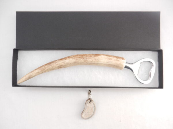 DSCN4063 Scottish Red Deer Antler Bottle Opener with Antler key ring, Scottish gift, antler gift