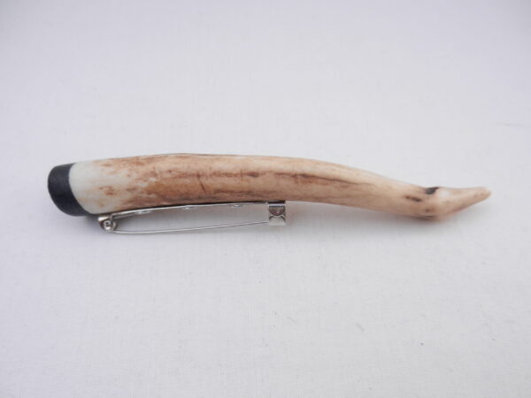DSCN4072 Scottish Kilt Pin in Red Deer Antler and Bog Oak, Scottish gift, antler gift, wedding gift