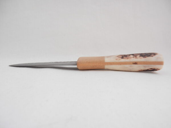 DSCN4077 Natural Red Deer Antler and Walnut Damascus Sgian Dubh, Scottish knife, kilt knife, Scottish gift