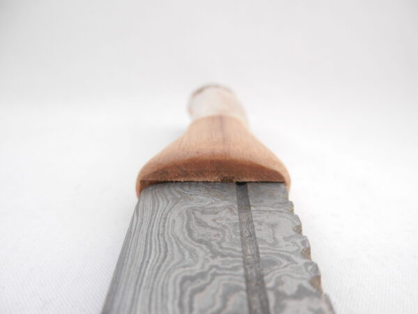 DSCN4080 Natural Red Deer Antler and Walnut Damascus Sgian Dubh, Scottish knife, kilt knife, Scottish gift