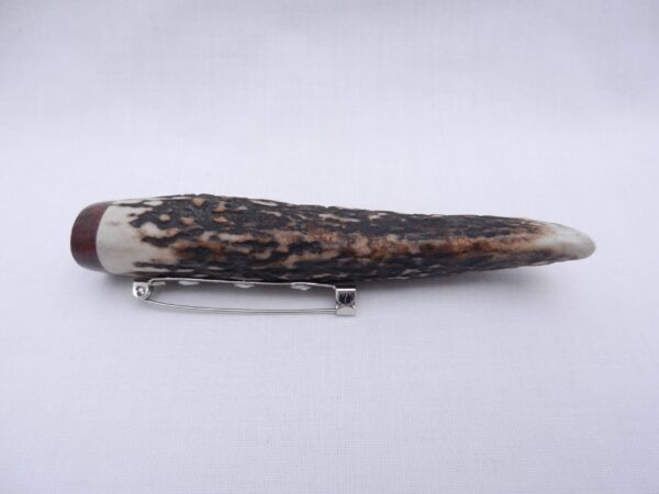 il_fullxfull.1994206218_gu5l Scottish Stag Antler Kilt Pin: Surinese Snakewood Accent