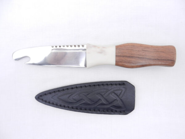 il_fullxfull.2432042823_43qj Scottish Sgian Brew Kilt Knife: Walnut, Stag Antler, Bottle Opener