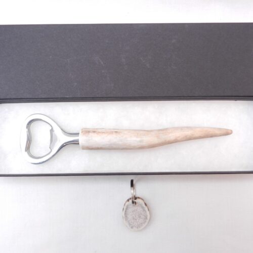 Scottish Stag Antler Bottle Opener with Antler Key Ring