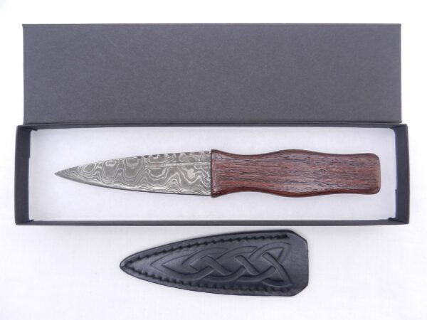 il_fullxfull.3989690531_ogbx Sgian Dubh Damascus Steel in Indian Rosewood and Meranti, Scottish gift, wedding gift, groom gift, mens gift
