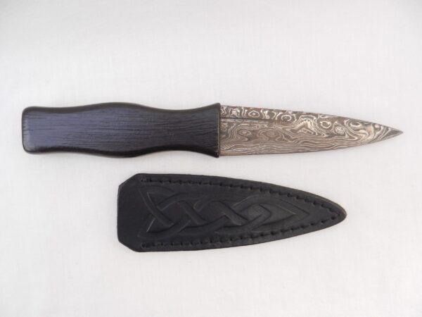il_fullxfull.4262825764_q758 Sgian Dubh Damascus Steel in African Blackwood and Yew, Scottish gift, wedding gift, groom gift, mens gift
