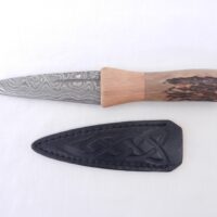 il_fullxfull.4403418509_1a7x New Damascus Steel Sgian Dubh in Red Deer Stag Antler and Scottish Walnut, Scottish gift, antler gift, wedding gift, groom gift, mens gift