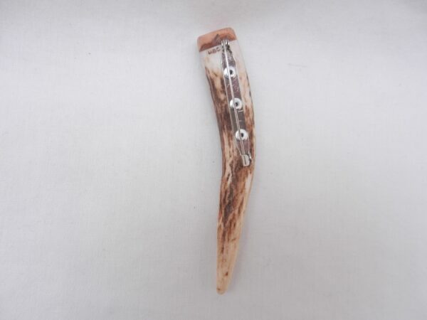 il_fullxfull.5226234374_7ida Scottish Red Deer Antler Kilt Pin: Burr Wych Elm Sapwood
