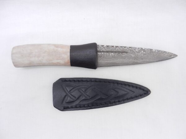 il_fullxfull.5966215175_59hg Damascus Steel Sgian Dubh in Red Deer Stag Antler and African Blackwood, Scottish gift, antler gift, wedding gift, groom gift, mens gift