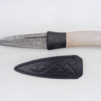 il_fullxfull.5966215183_rdws Damascus Steel Sgian Dubh in Red Deer Stag Antler and African Blackwood, Scottish gift, antler gift, wedding gift, groom gift, mens gift