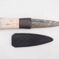il_fullxfull.6229524696_9a86 Damascus Steel Sgian Dubh in Red Deer Stag Antler and African Blackwood, Scottish gift, antler gift, wedding gift, groom gift, mens gift