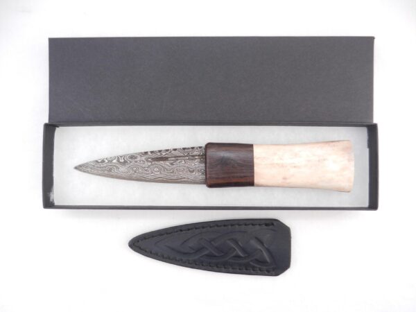 il_fullxfull.6277584727_cv6d Damascus Steel Sgian Dubh in Red Deer Stag Antler and African Blackwood, Scottish gift, antler gift, wedding gift, groom gift, mens gift