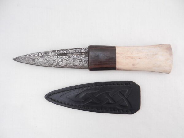 il_fullxfull.6277584735_n02y Damascus Steel Sgian Dubh in Red Deer Stag Antler and African Blackwood, Scottish gift, antler gift, wedding gift, groom gift, mens gift