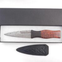 Sgian Dubh in Surinese Snakewood and African Blackwood with Damascus blade