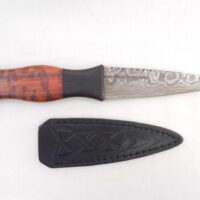 Sgian Dubh in Surinese Snakewood and African Blackwood with Damascus blade