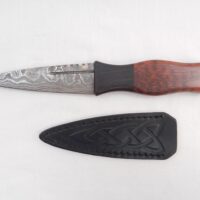Sgian Dubh in Surinese Snakewood and African Blackwood with Damascus blade