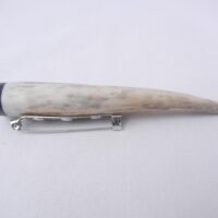 il_fullxfull.6330391684_1nd1 Scottish Kilt Pin: Red Deer Antler & Bog Oak, Mens Gift