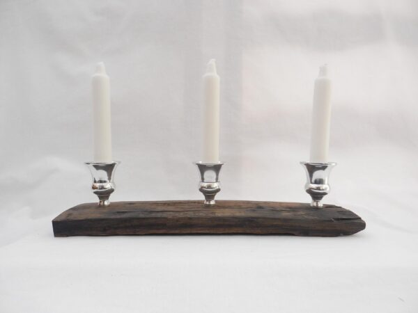 il_fullxfull.6400684136_rbj8 Oak Whisky Cask Stave Candle Holder: Triple Candle Gift