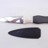 African Blackwood Sgian Dubh: Red Deer Antler Kilt Knife, Scottish Gift