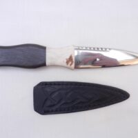 African Blackwood Sgian Dubh: Red Deer Antler Kilt Knife, Scottish Gift