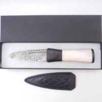 il_fullxfull.6532593434_axvn Damascus Steel Sgian Brew in Red Deer Stag Antler and African Blackwood, Scottish gift, antler gift, wedding gift, groom gift, mens gift
