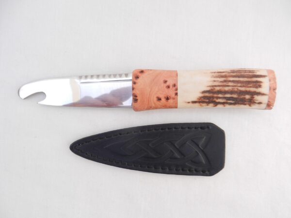 il_fullxfull.6762289412_4ljo Scottish Sgian Brew: Stag Antler & Burr Elm Handle, Stainless Steel Blade