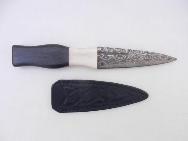 il_fullxfull.6779039824_6p4o Damascus Steel Sgian Dubh: African Blackwood & Red Deer Antler Kilt Knife