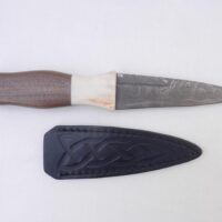 il_fullxfull.6779043188_e8kd Damascus Steel Sgian Dubh in Scottish WalnutRed Deer Stag Antler and Laburnum, antler gift, wedding gift, groom gift, mens gift