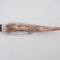 Scottish Kilt Pin: Red Deer Antler & Snakewood, Groom Gift