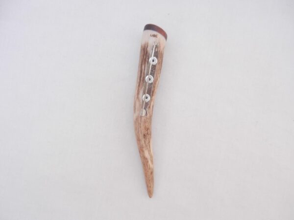 Scottish Kilt Pin: Red Deer Antler & Snakewood, Groom Gift